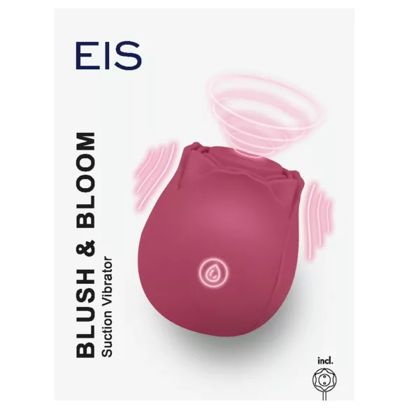 EIS Blush&Bloom - vibrator s sesanjem in vibracijami - rdeča