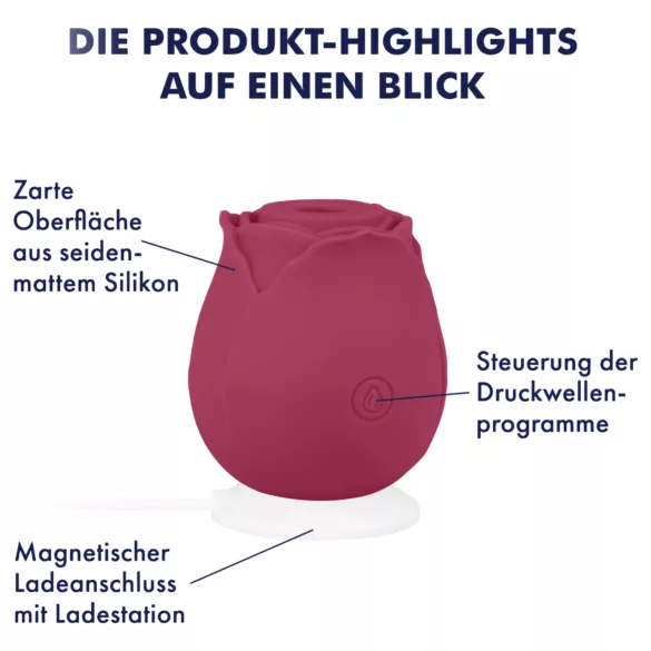 EIS Blush&Bloom - vibrator s sesanjem in vibracijami - rdeča