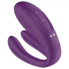   Mrow - vibrator za pare z 3 motorji - vodoodporen - polnilni - vijoličen