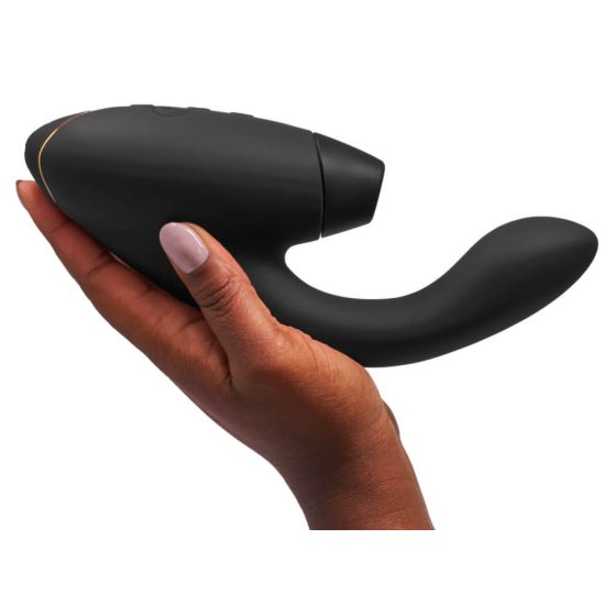 Womanizer Duo 2 - vodoodporen vibrator za točko G in stimulator klitorisa (črn)