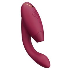   Womanizer Duo 2 - vodoodporen vibrator za točko G in stimulator klitorisa (rdeča)