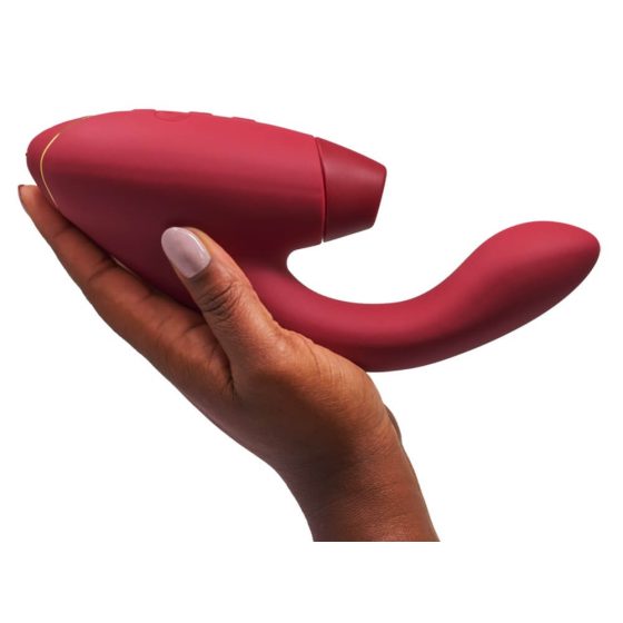 Womanizer Duo 2 - vodoodporen vibrator za točko G in stimulator klitorisa (rdeča)