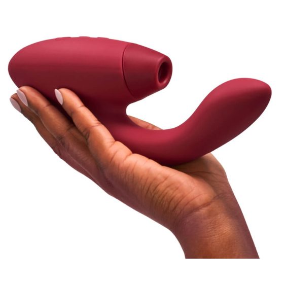 Womanizer Duo 2 - vodoodporen vibrator za točko G in stimulator klitorisa (rdeča)