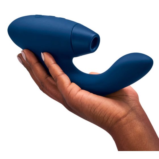 Womanizer Duo 2 - vodoodporen vibrator za točko G in stimulator klitorisa (modri)
