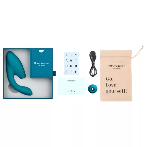 Womanizer Duo 2 - vibrator za G-točko in klitoris - 2v1 - zelena