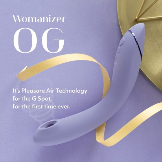 Womanizer OG - polnilni, vodoodporni vibrator 2v1 airwave G-točka (vijolična)
