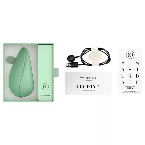 Womanizer Liberty 2 - stimulator klitorisa z zračnimi valovi - polnilni - zelena