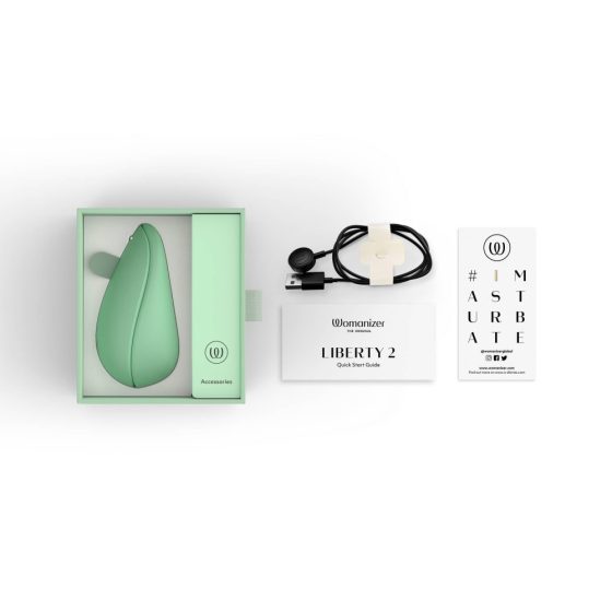 Womanizer Liberty 2 - zračni stimulator klitorisa z možnostjo polnjenja (žajbljevo zelena)