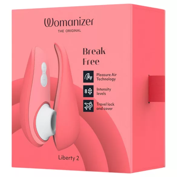 Womanizer Liberty 2 - stimulator klitorisa z zračnimi valovi - roza - polnjenje