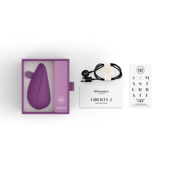 Womanizer Liberty 2 - stimulator klitorisa z zračnim valovanjem za polnjenje (vijolična)