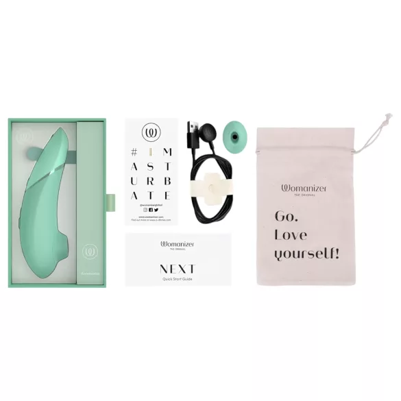 Womanizer Next - akumulatorski, zračnovalovni stimulator klitorisa (žajbelj)