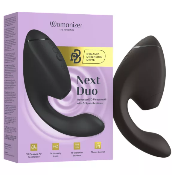Womanizer Next Duo - 2v1 vibrator za G-točko (črn)