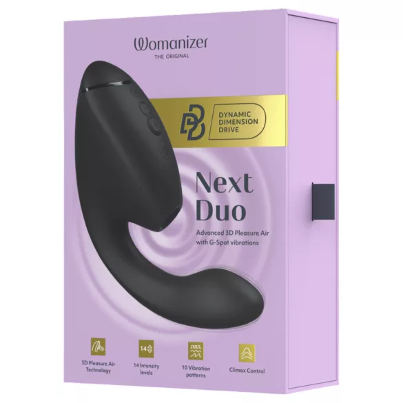 Womanizer Next Duo - 2v1 vibrator za G-točko (črn)
