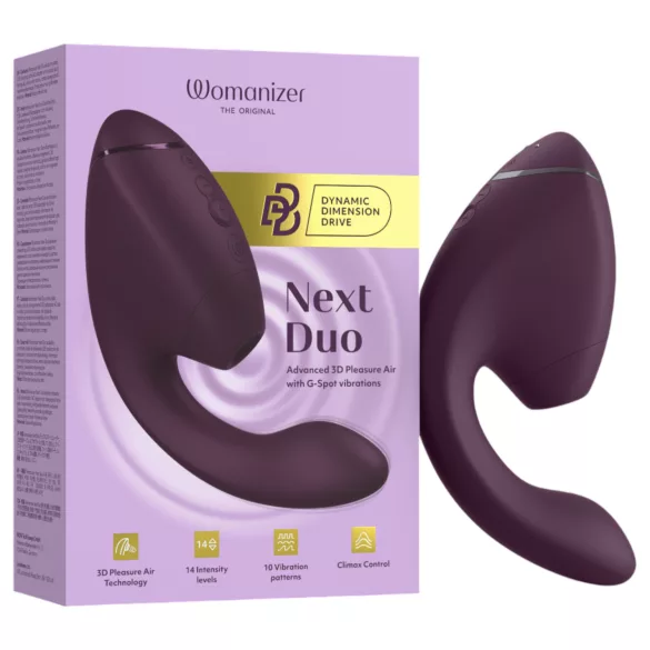 Womanizer Next Duo - vibrator za G-točko in klitoris - vijoličen