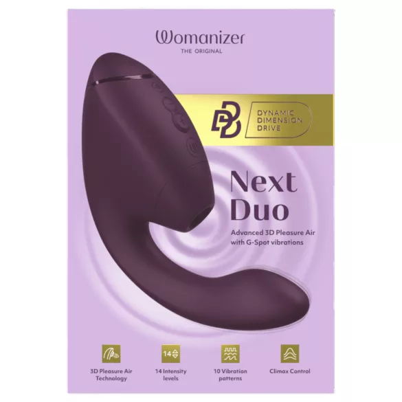 Womanizer Next Duo - vibrator za G-točko in klitoris - vijoličen