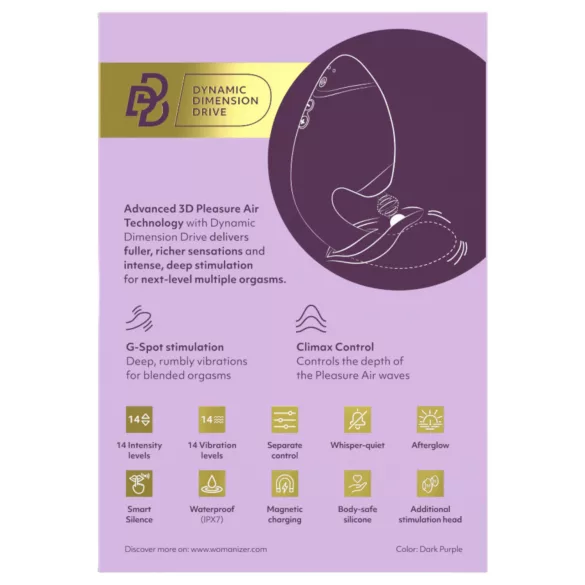 Womanizer Next Duo - vibrator za G-točko in klitoris - vijoličen