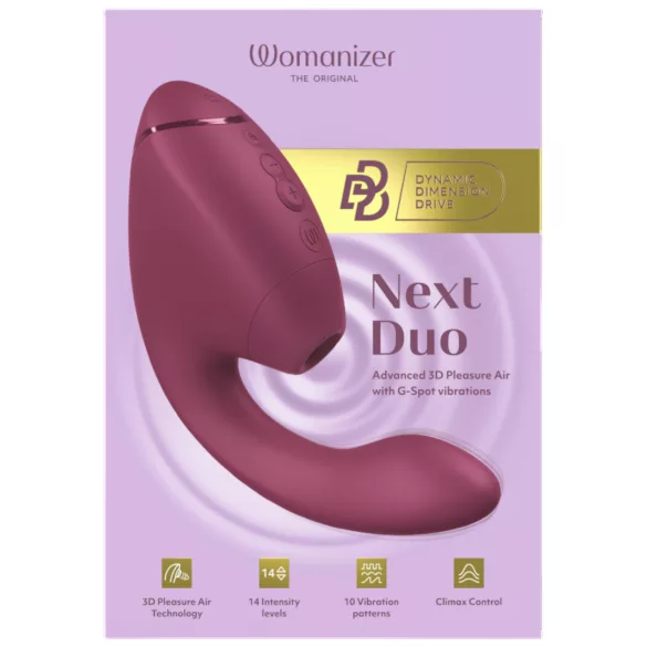 Womanizer Next Duo - vibrator za G-točko in klitoris - 2v1 - roza