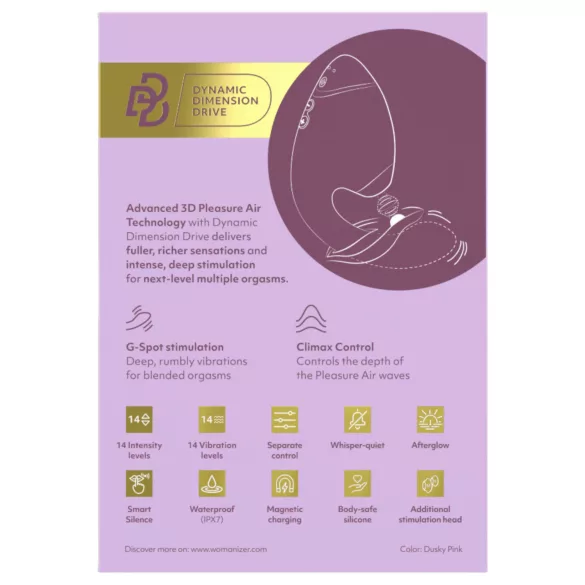 Womanizer Next Duo - vibrator za G-točko in klitoris - 2v1 - roza