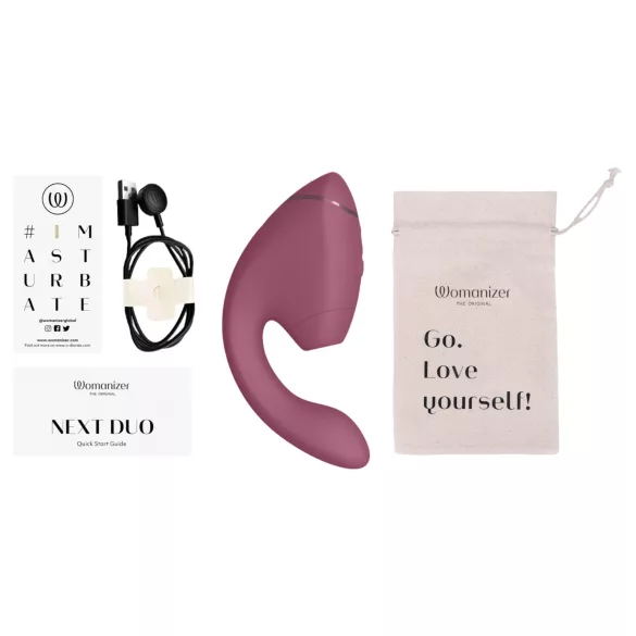 Womanizer Next Duo - vibrator za G-točko in klitoris - 2v1 - roza