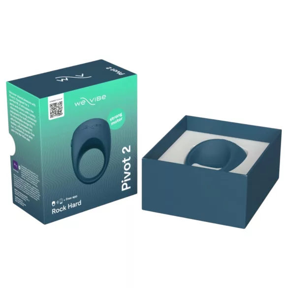 We-Vibe Pivot 2 - vibracijski obroček za penis - modra - pametni nadzor