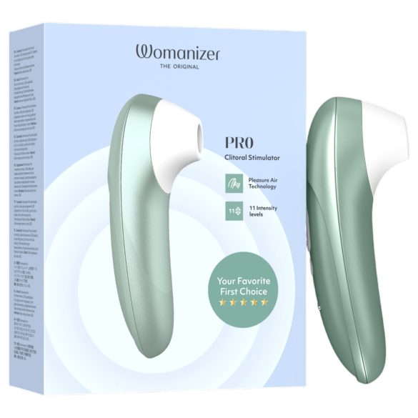 Womanizer Pro - zračni stimulator klitorisa (zelen)