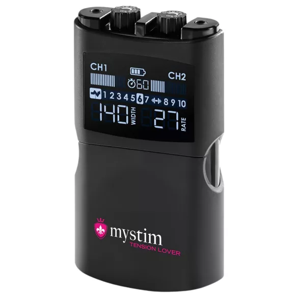 mystim Tension Lover 2 - elektro stimulator set - digitalni - črna