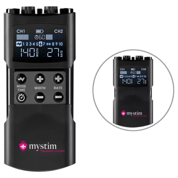 mystim Tension Lover 2 - elektro stimulator set - digitalni - črna