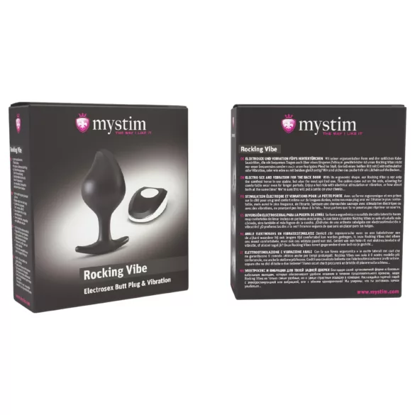 Mystim - elektro analni vibrator - vibracije - črna