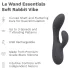 le Wand Soft Rabbit - zajčji vibrator s 2 motorjema - črn