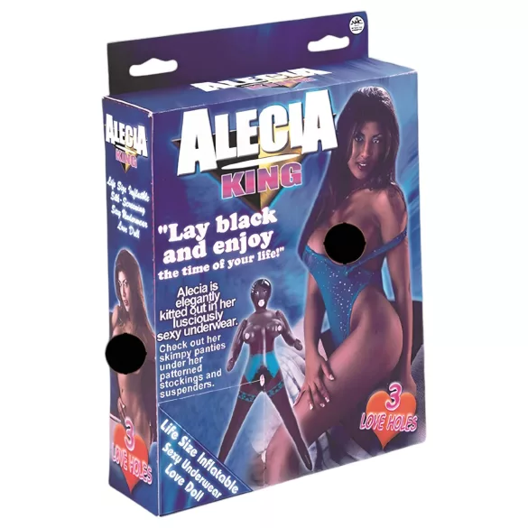 Alecia King - napihljiva lutka v naravni velikosti - rjava