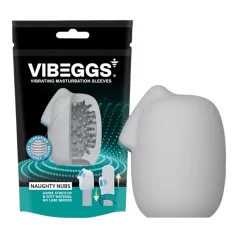   VIBEGGS - vibracijsko jajce masturbator - teksturirana površina - bela