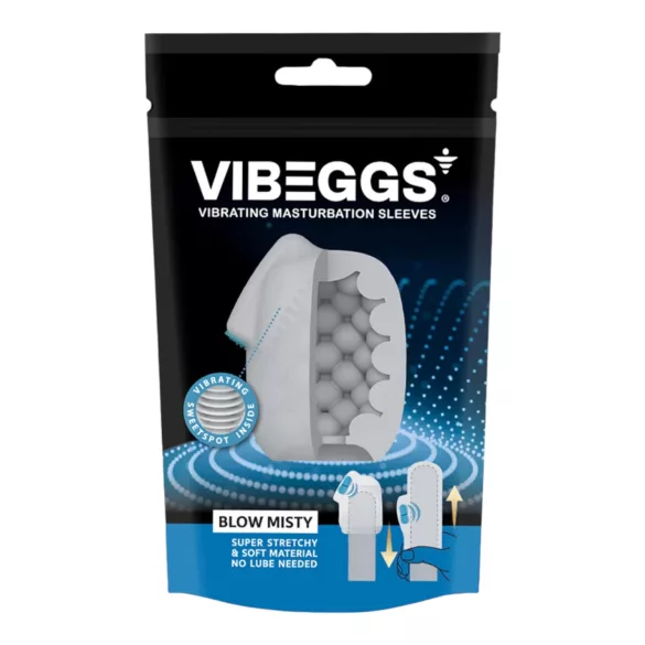 VIBEGGS Blow Misty - vibracijsko jajce masturbator - bel