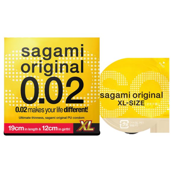 Sagami Original 0,02 XL - kondom - XL velikost 61mm - 1 kos