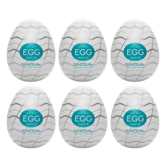 TENGA Egg Wavy II - jajce za masturbacijo (6 kosov)