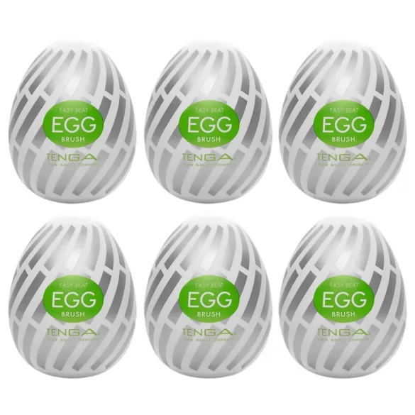TENGA Egg Brush - masturbator v obliki jajca - komplet 6 kosov