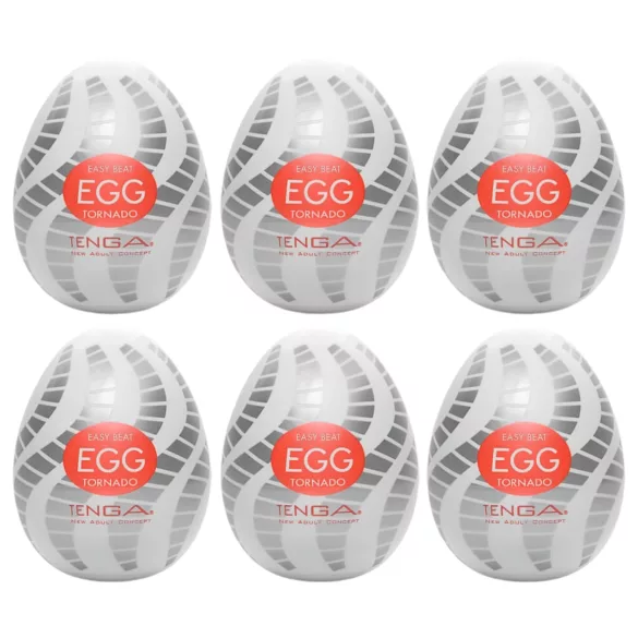 TENGA Egg Tornado - masturbator v obliki jajca - komplet 6 kos