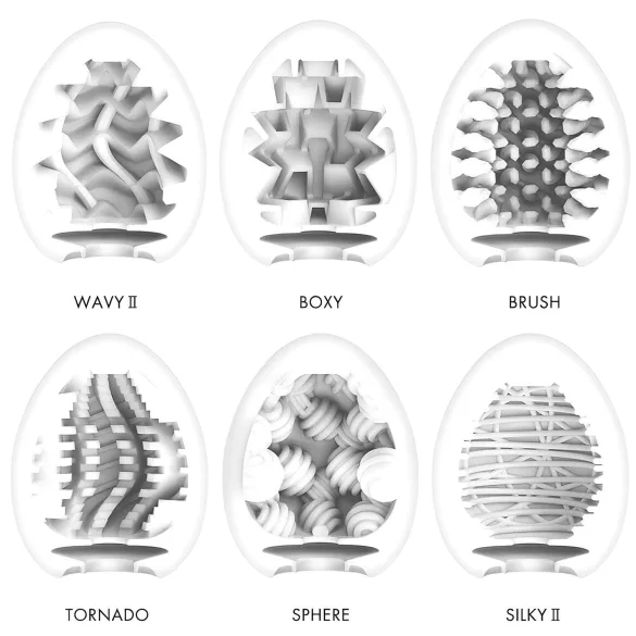 TENGA Egg - komplet masturbatorjev v obliki jajca - 6 kosov