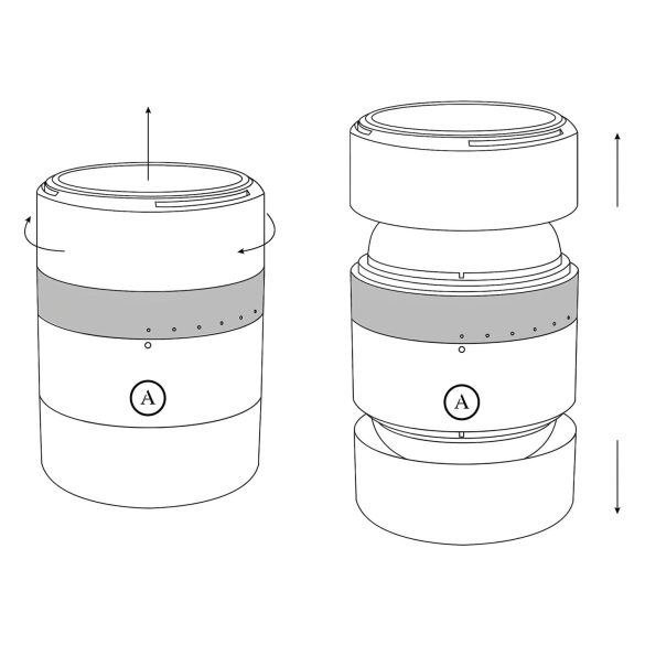 Arcwave Voy - masturbator za moške - nastavljivo stiskanje in vrtenje - črna