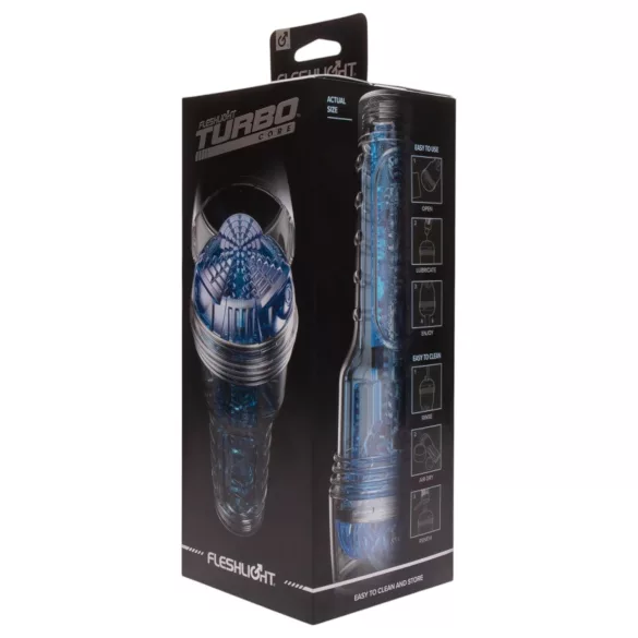 Fleshlight Turbo Core - masturbator z vakuumom - modra