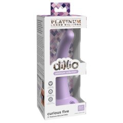   Dillio Curious Five - lepljivi silikonski dildo (15 cm) - vijolična