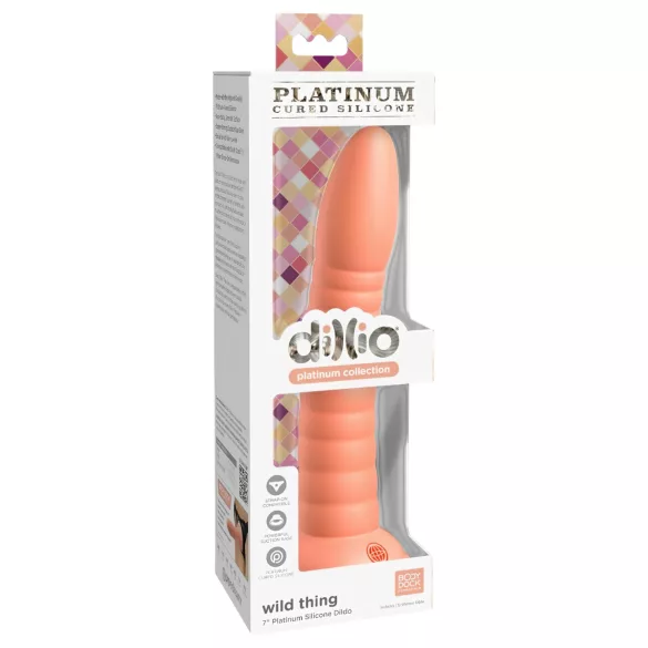 Dillio Wild Thing - rebrasti dildo (19cm) - oranžen