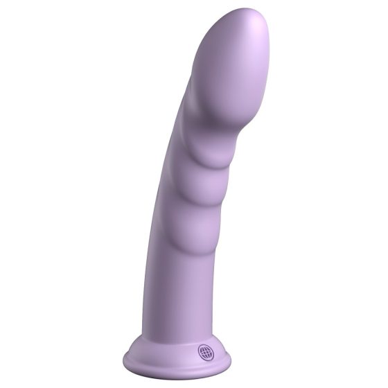 Dillio Super Eight - akrilni silikonski dildo z lepljivimi prsti (21 cm) - vijolična