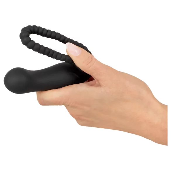 Black Velvets - Strap-on dildo - nastavljiv pas - črna