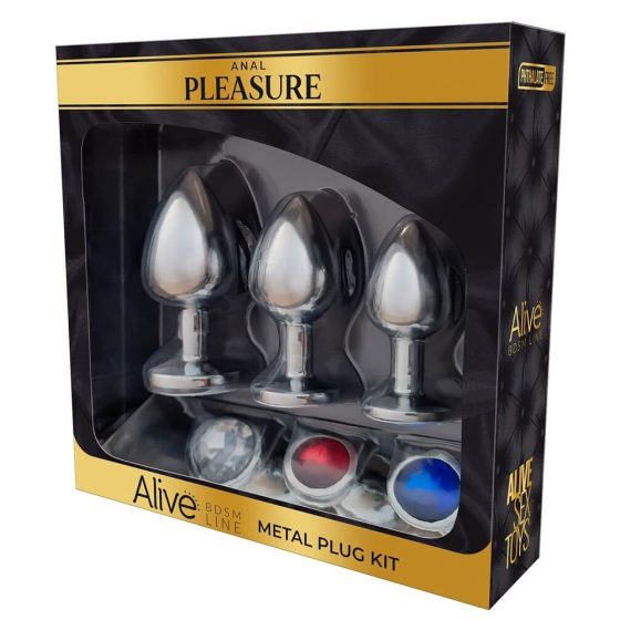 Alive Anal Pleasure - kovinski analni dildo (srebrn)