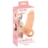 Nature Skin - podaljšek za penis in umetna vagina - 18 cm - naravna barva