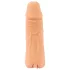 Nature Skin - podaljšek za penis in umetna vagina - 18 cm - naravna barva