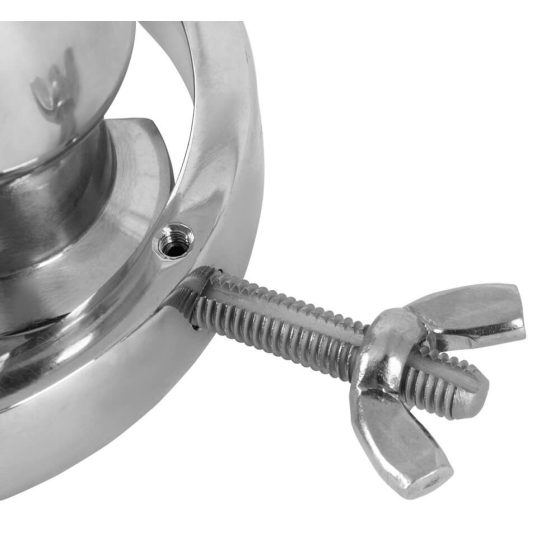 Fetiš - kovinski analni dilatator (srebrn)
