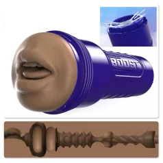 Fleshlight Boost Blow - masturbator usta realističen - rjav