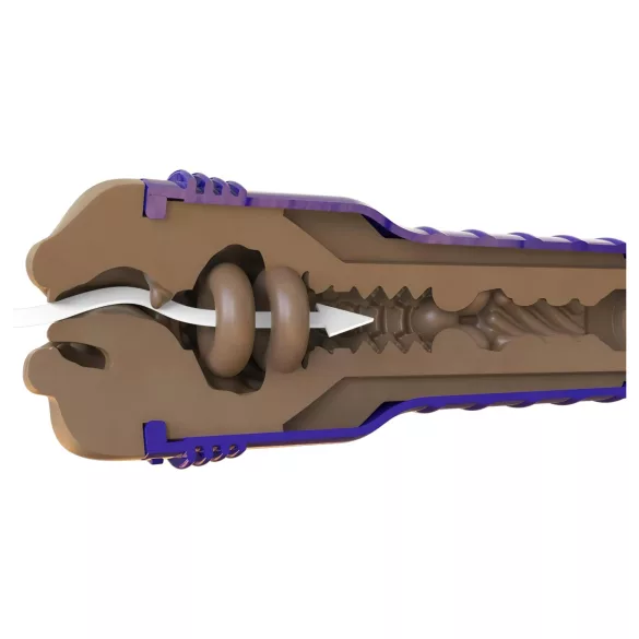 Fleshlight Boost Blow - masturbator usta realističen - rjav