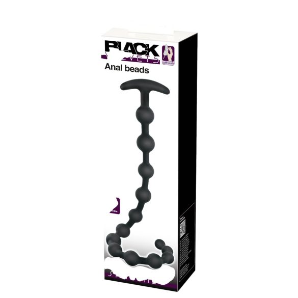 Black Velvets - analni dildo z izboklinami - črna